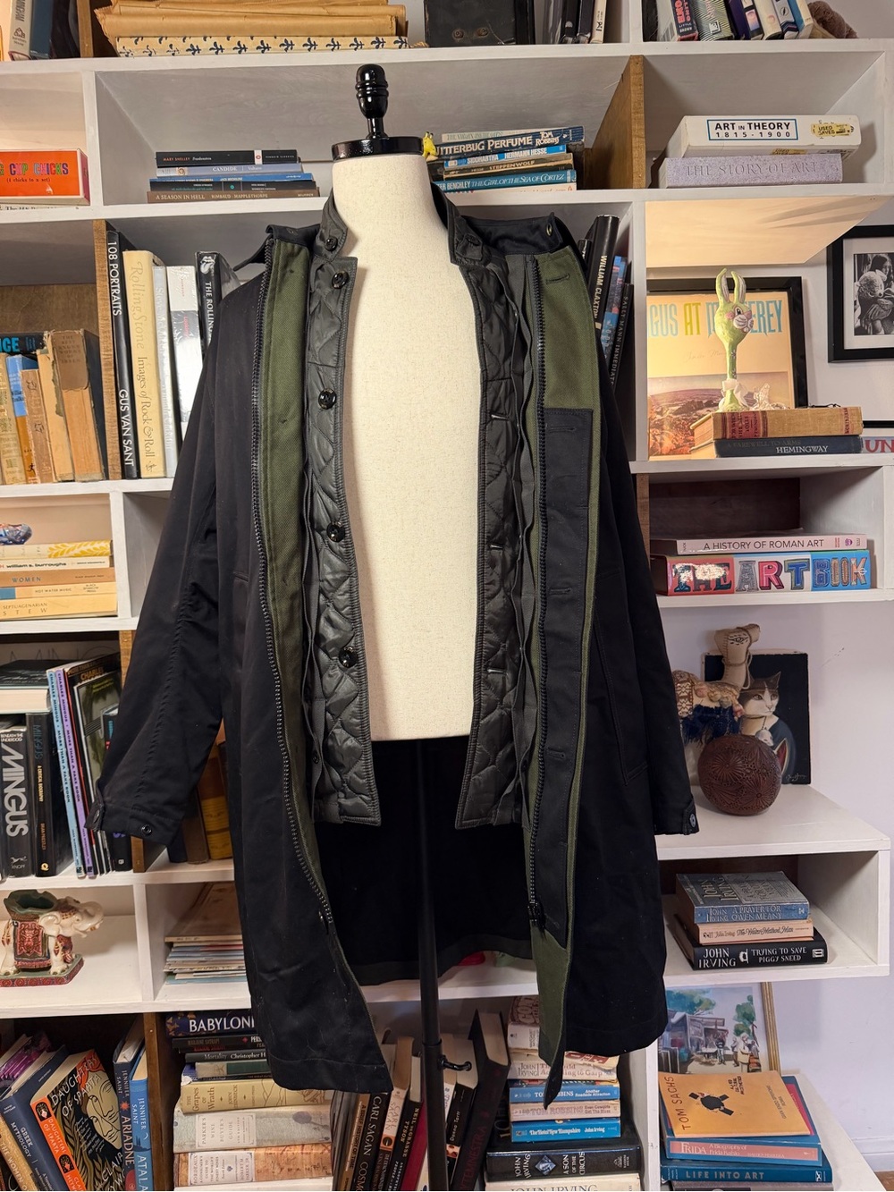 G-Star Black Military Field Coat with Olive Interior